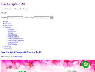 freesamples4all.com screenshot