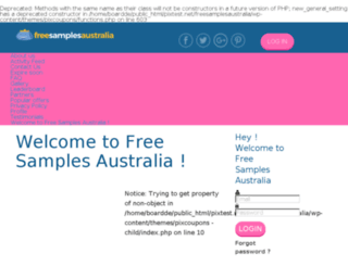 freesamplesaustralia.pixtest.net screenshot