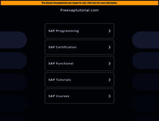 freesaptutorial.com screenshot