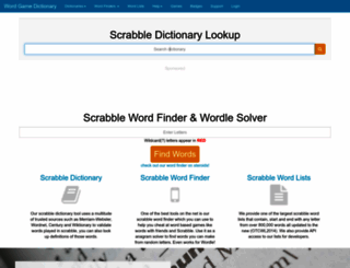 freescrabbledictionary.com screenshot