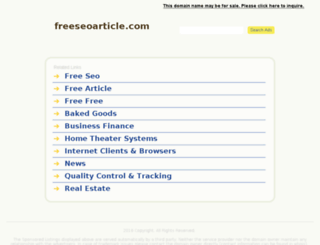 freeseoarticle.com screenshot