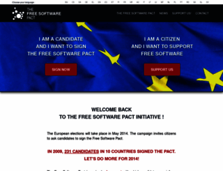 freesoftwarepact.eu screenshot