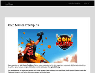 freespinsoncoinmaster.com screenshot