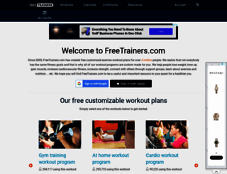 freetrainers.com screenshot