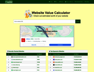 freewebsitevaluations.com screenshot
