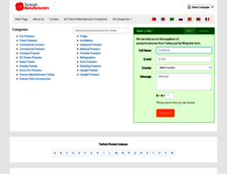 freezers.turkish-manufacturers.com screenshot