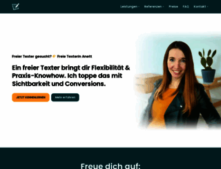 freie-texterin.de screenshot