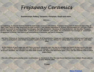 frejaswayceramics.com screenshot
