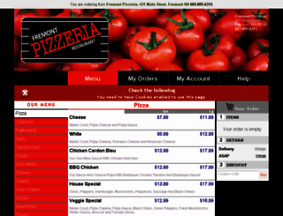 fremontpizzeria.foodtecsolutions.com screenshot
