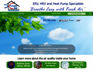freshairventilation.com screenshot