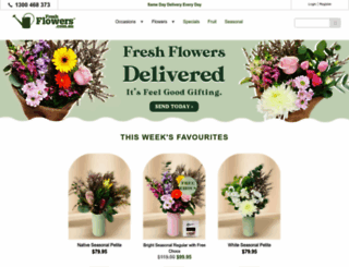 freshflowers.com.au screenshot
