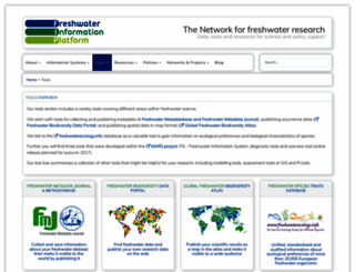 freshwatertools.eu screenshot