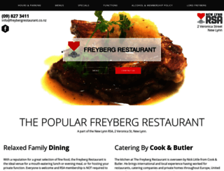 freybergrestaurant.co.nz screenshot
