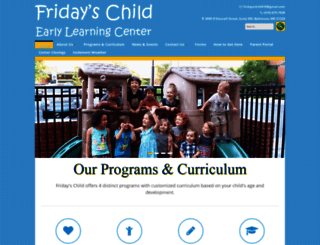 fridayschildearlylearningcenter.com screenshot