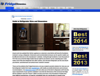 fridgedimensions.com screenshot