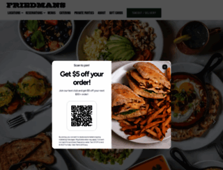 friedmansrestaurant.com screenshot
