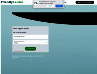 friendlylender.ca screenshot