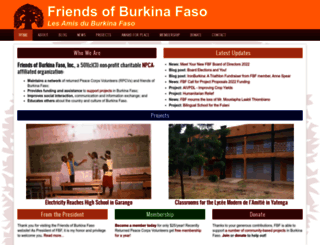 friendsofburkinafaso.org screenshot