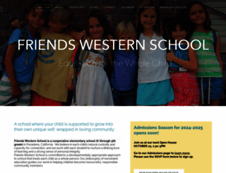 friendswesternschool.org screenshot