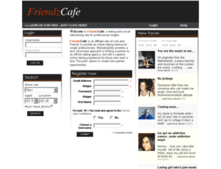 friendzcafe.com screenshot