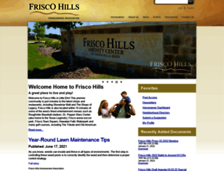 friscohillshoa.com screenshot