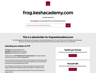 frog.keshacademy.com screenshot