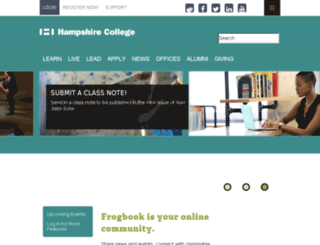 frogbook.hampshire.edu screenshot