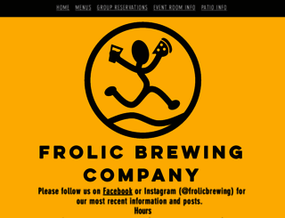 frolicbrewing.com screenshot