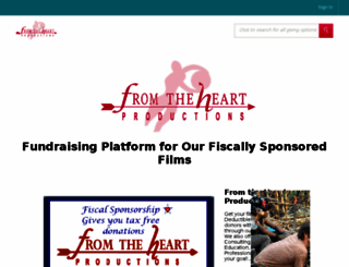fromtheheartproductions.givecorps.com screenshot