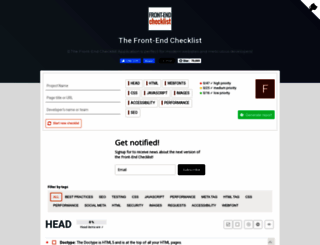 frontendchecklist.io screenshot