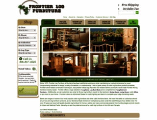 frontierlogfurniture.com screenshot