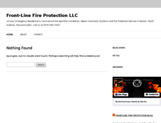 frontlinefireprotection.wordpress.com screenshot