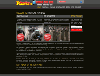 frontlinepaintball.co.uk screenshot
