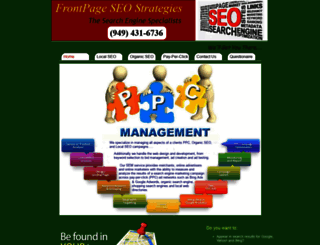 frontpageseostrategies.com screenshot