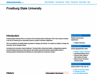 frostburg.stateuniversity.com screenshot