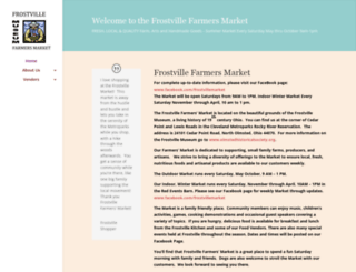 frostvillefarmersmarket.com screenshot