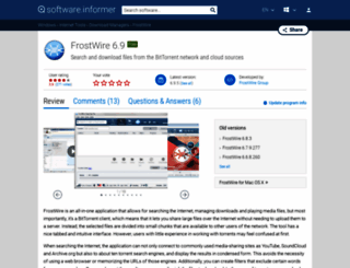 frostwire.informer.com screenshot
