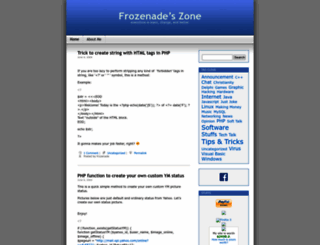 frozenade.wordpress.com screenshot
