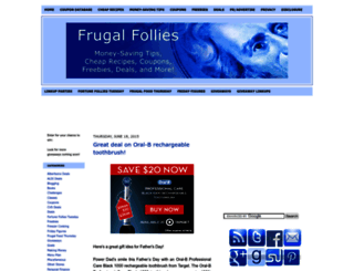 frugalfollies.com screenshot