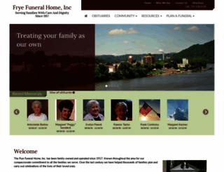 fryefuneralhome.com screenshot