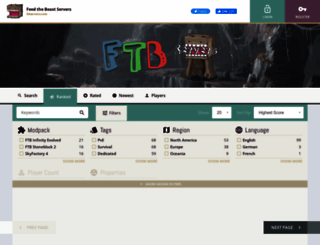 ftbservers.com screenshot