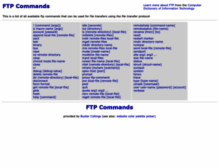 ftp-commands.com screenshot