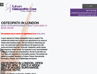 fulhamosteopathiccare.co.uk screenshot