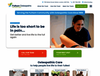 fulhamosteopaths.co.uk screenshot