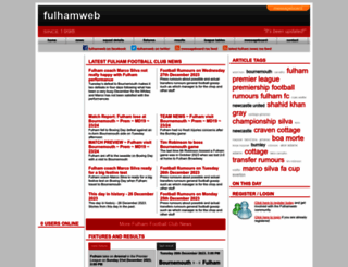 fulhamweb.co.uk screenshot