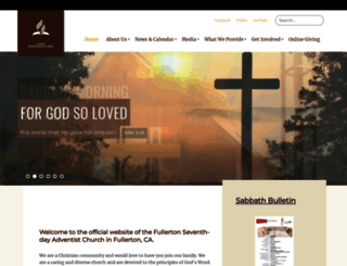 fullerton22.adventistchurchconnect.org screenshot