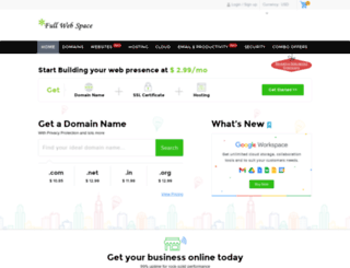 fullwebspace.com screenshot