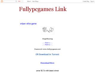 fullypcgameslinks.blogspot.com screenshot