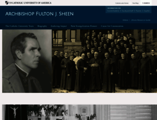 fulton-sheen.cua.edu screenshot