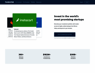 fundersclub.com screenshot